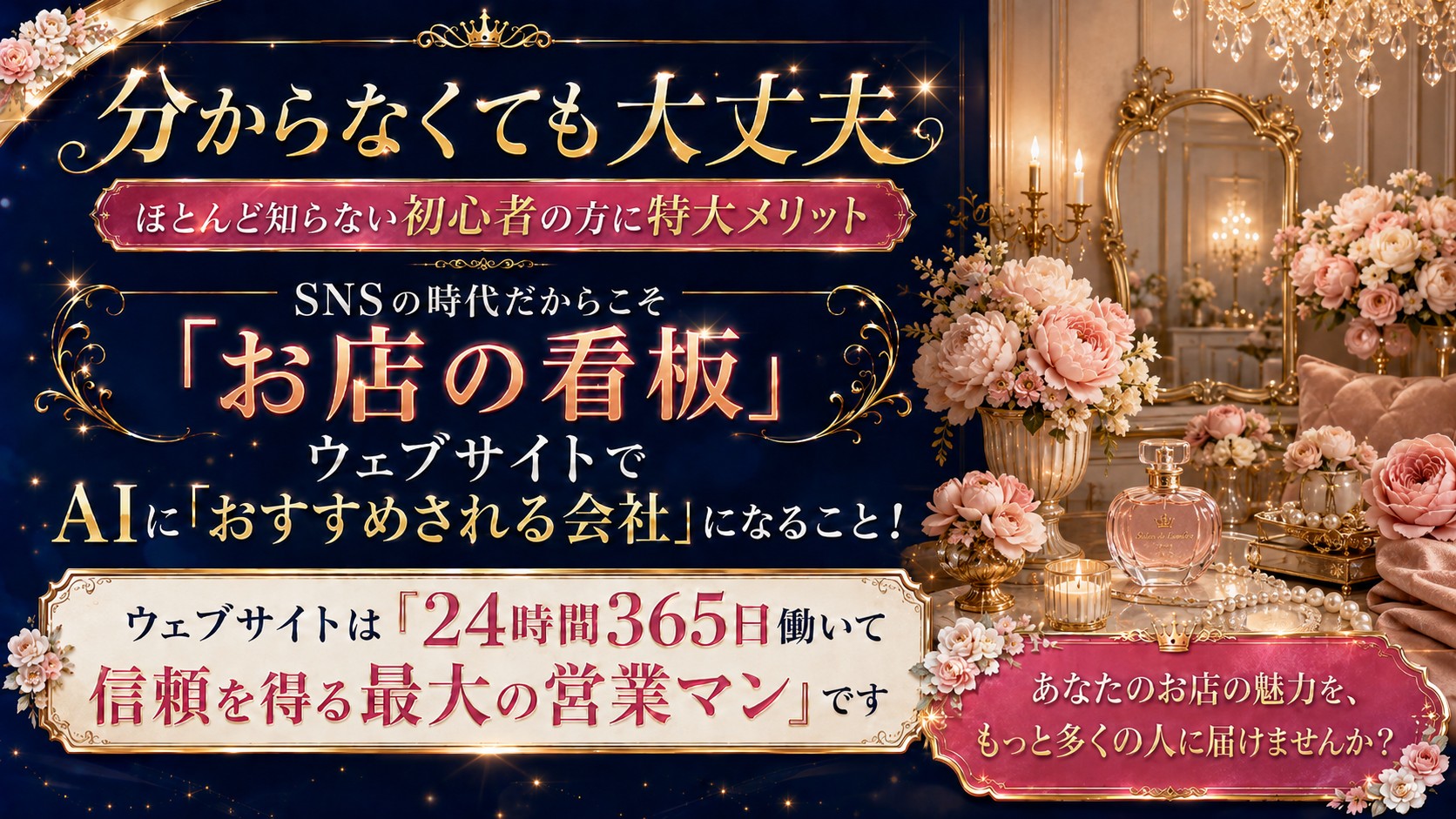 分からなくても大丈夫 お店の看板をウェブサイトで